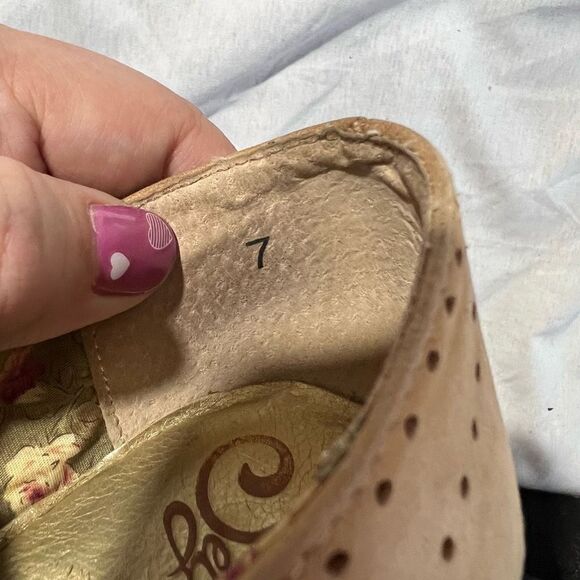 Seychelles platform wedge Oxford in camel brown, size 7 - Picture 5 of 6